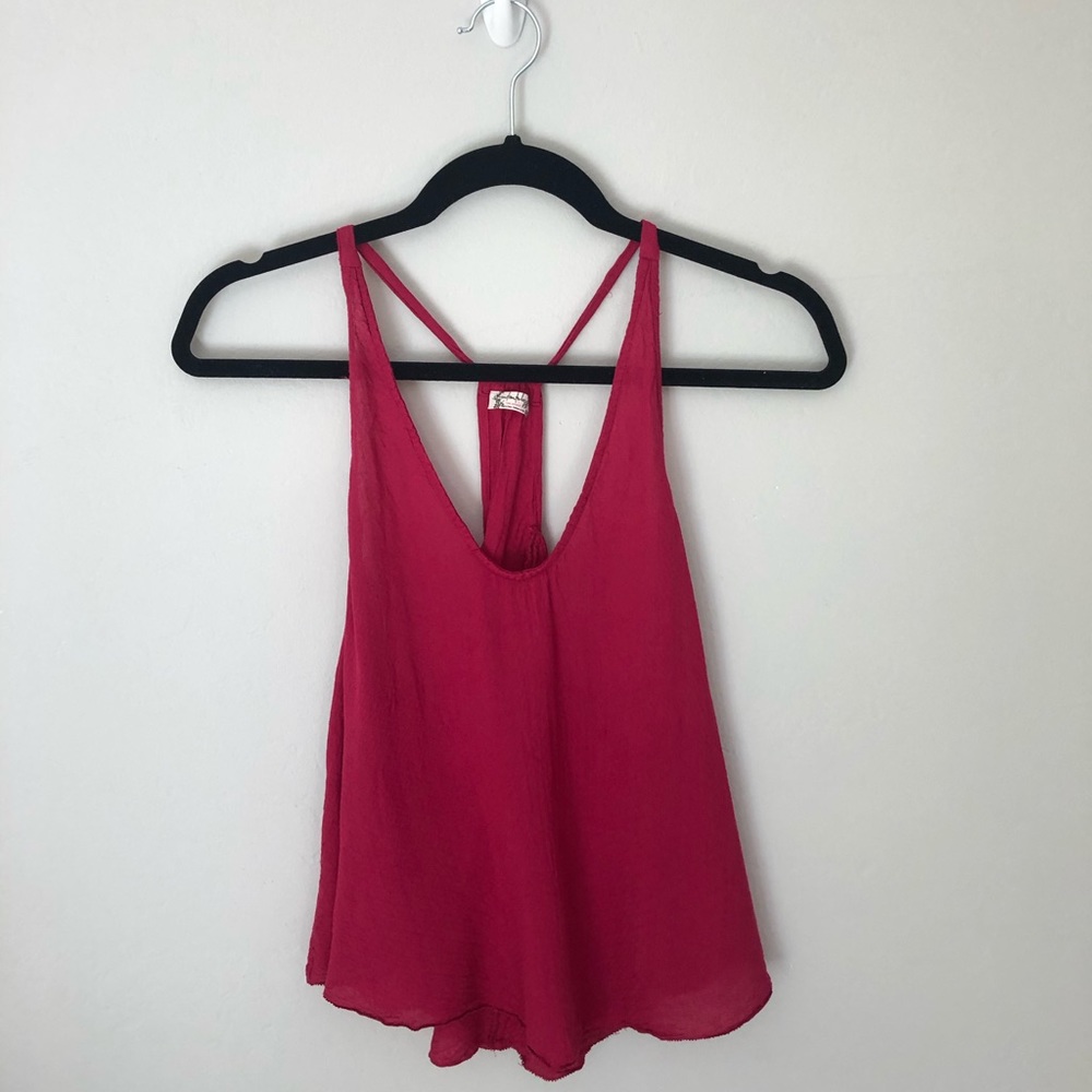 Pink Free People flowy tank